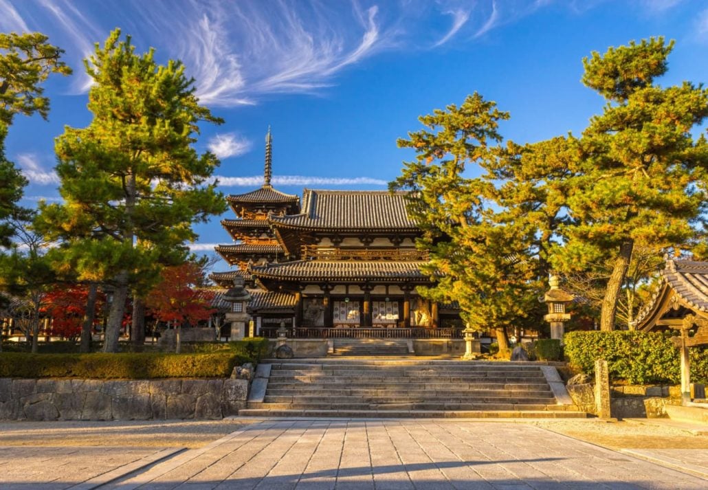 Horyu-Ji famous temple in Japan