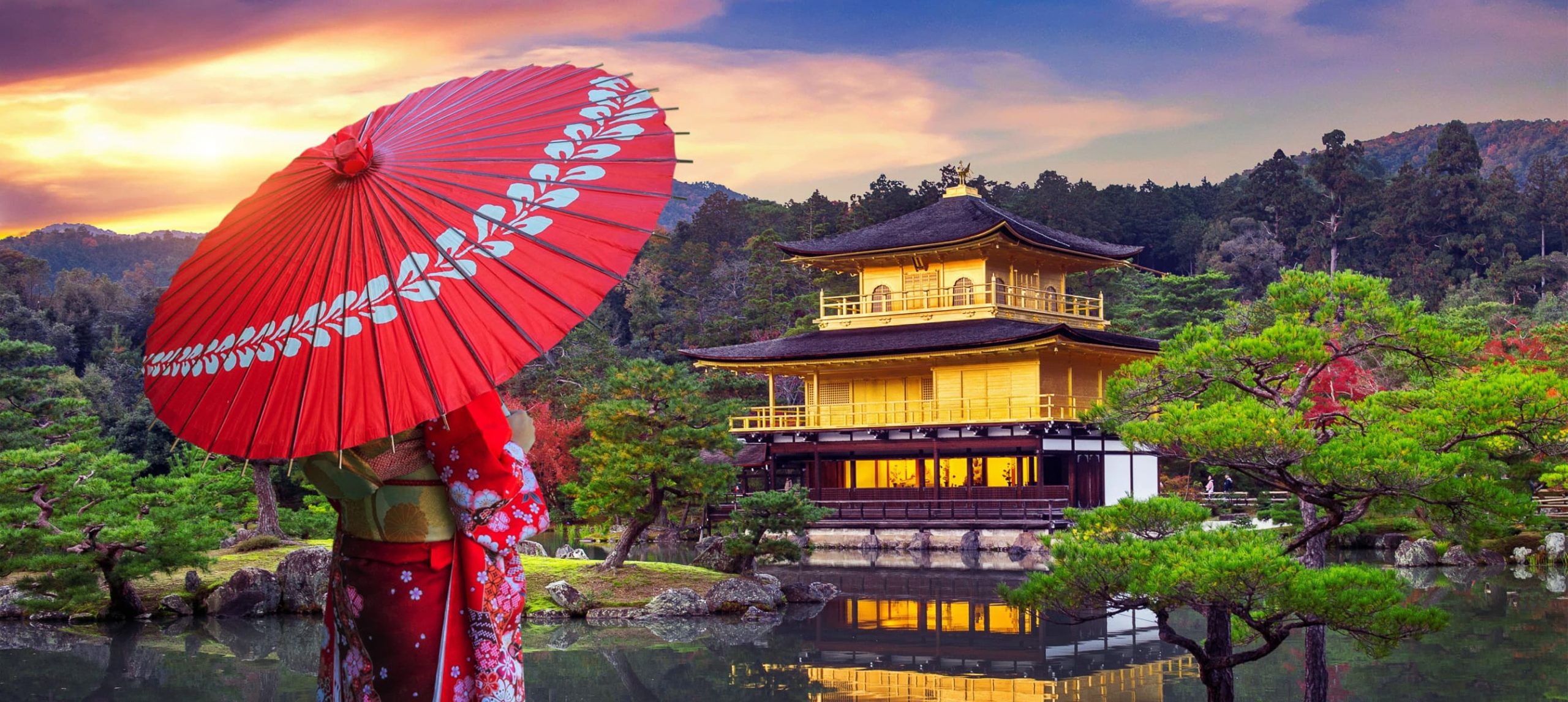 A woman looking at a Buddhist temple in Japan