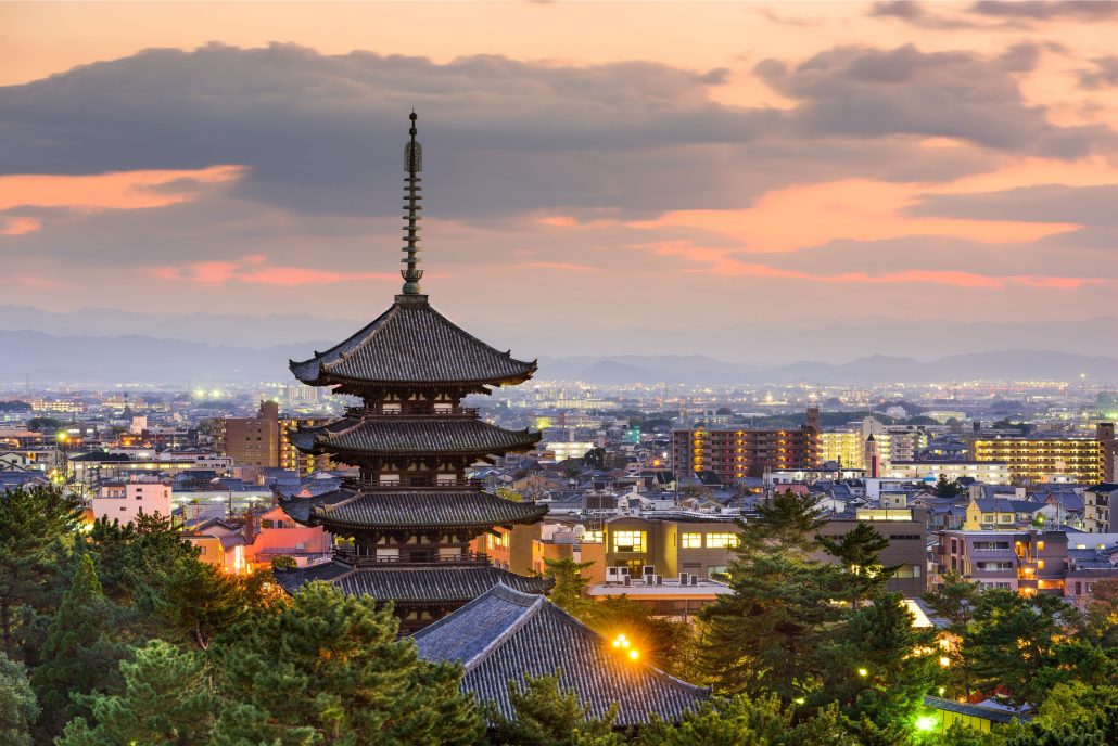 Kofukuji Temple, in Nara, Japan.