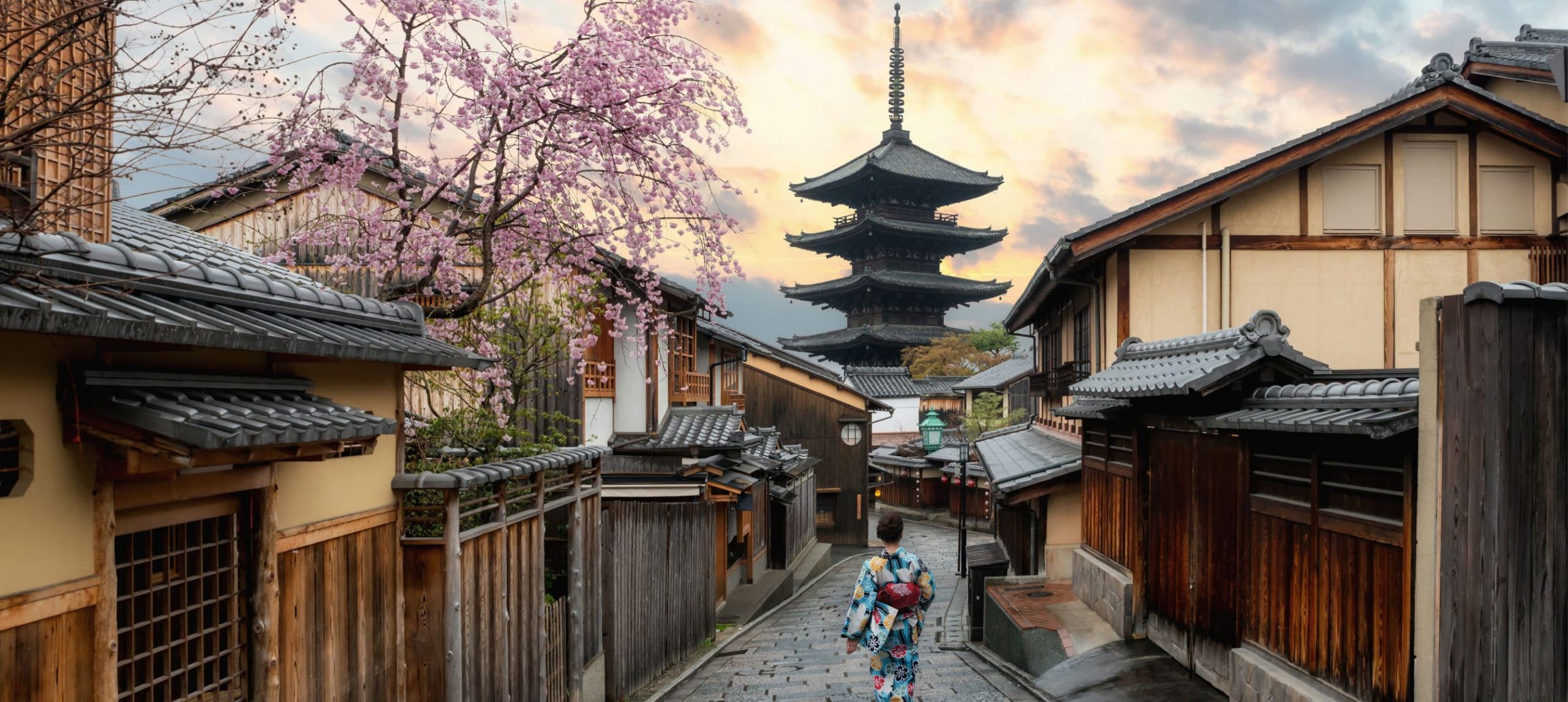 A view of the temple in Japan