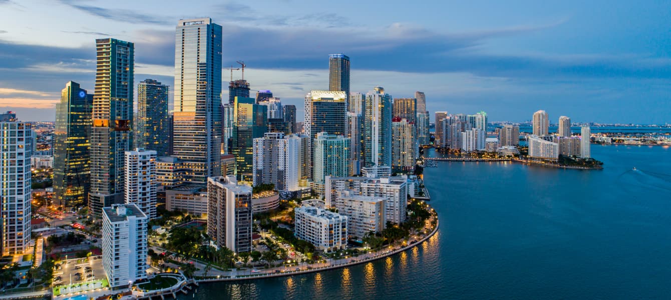 Miami bay buildings