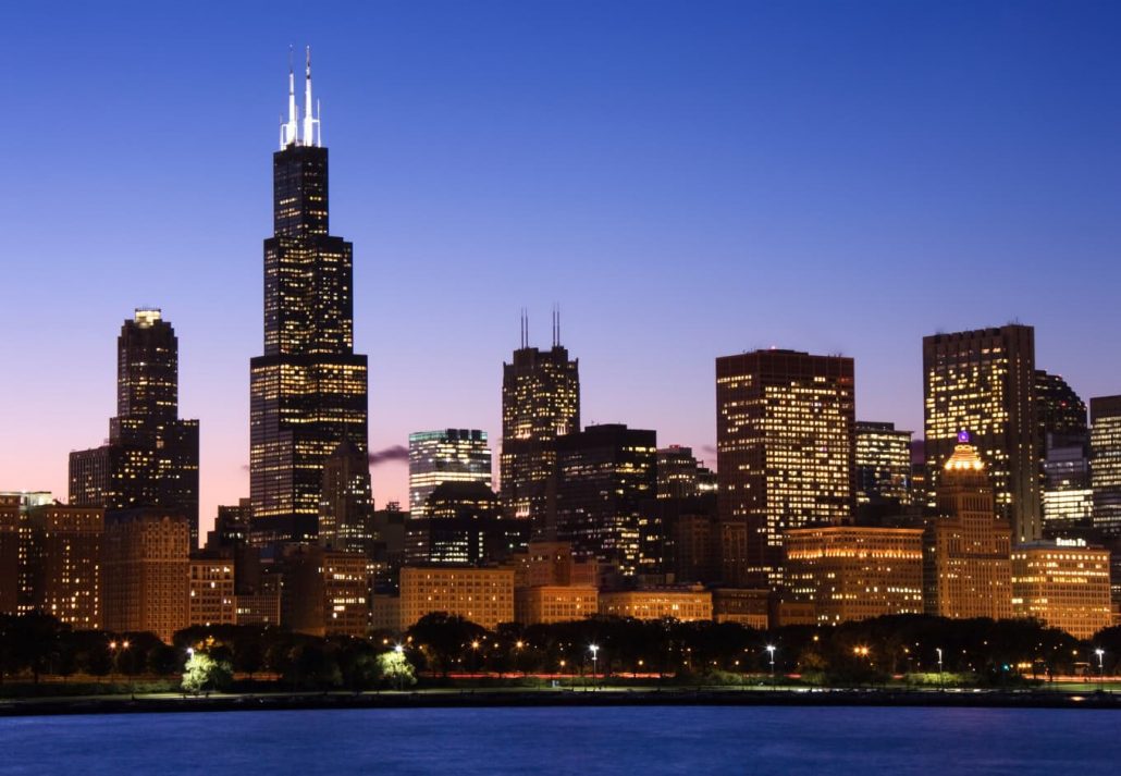 Chicago Night Skyline