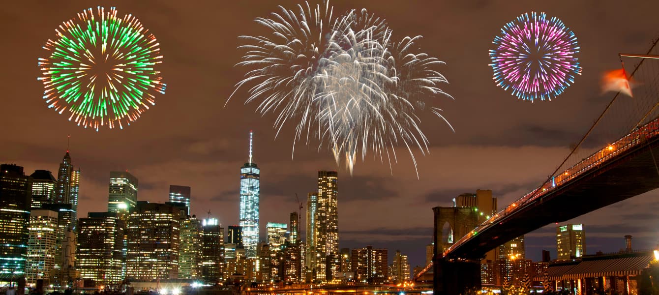 New year new york fireworks