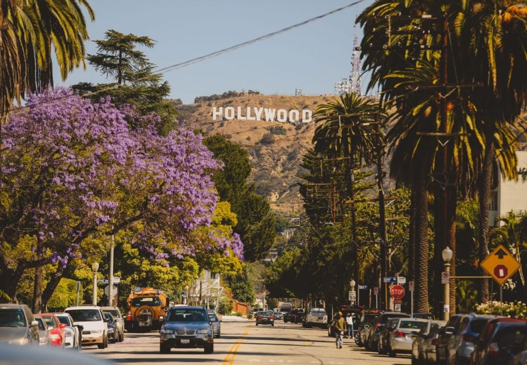 The Holywood Sign in LA, California, USA.