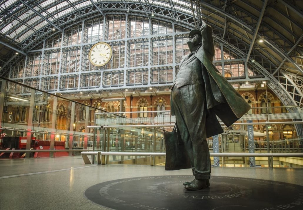 A train station in London