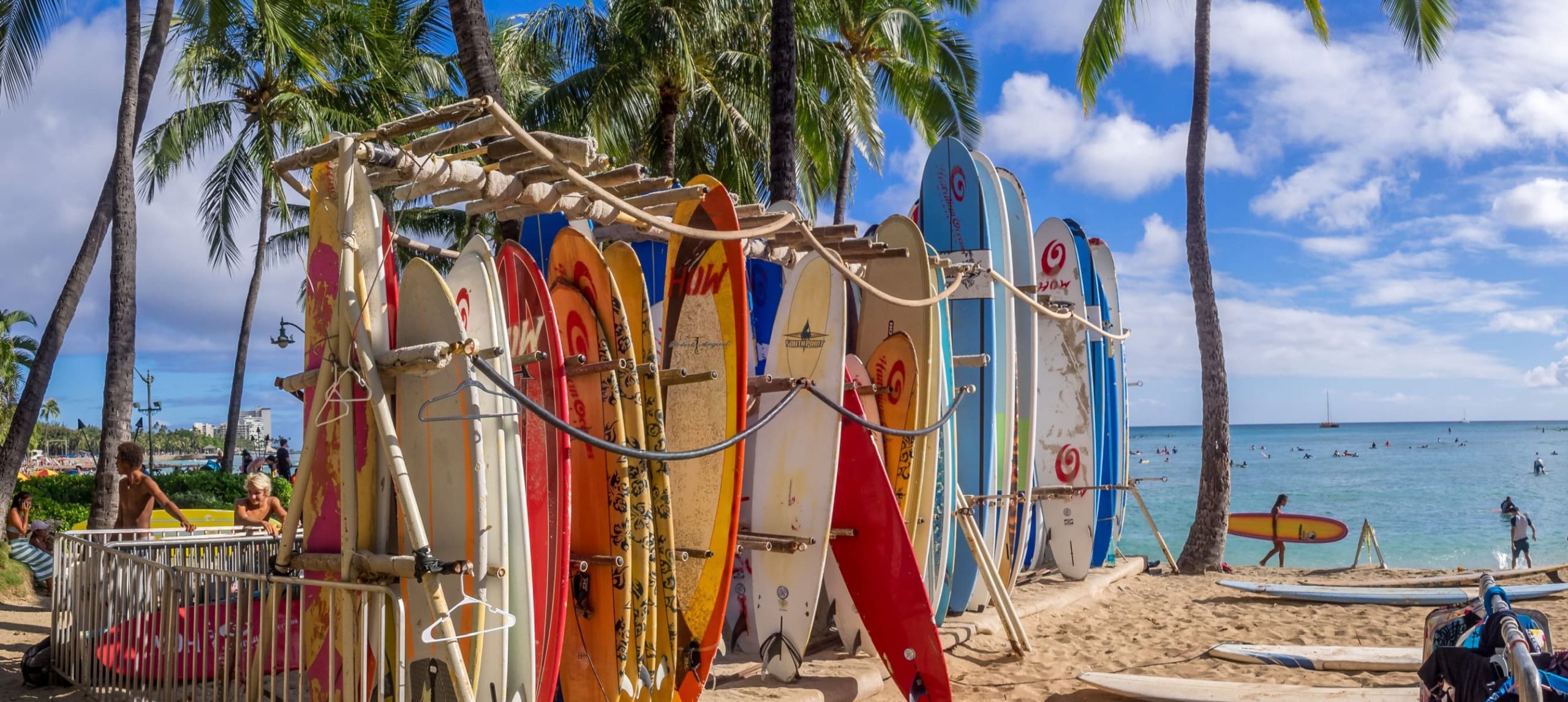 a beach in Honolulu