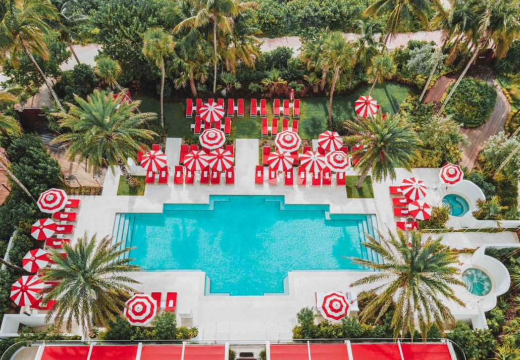 Pool of the Faena Hotel Miami Beach, Miami.