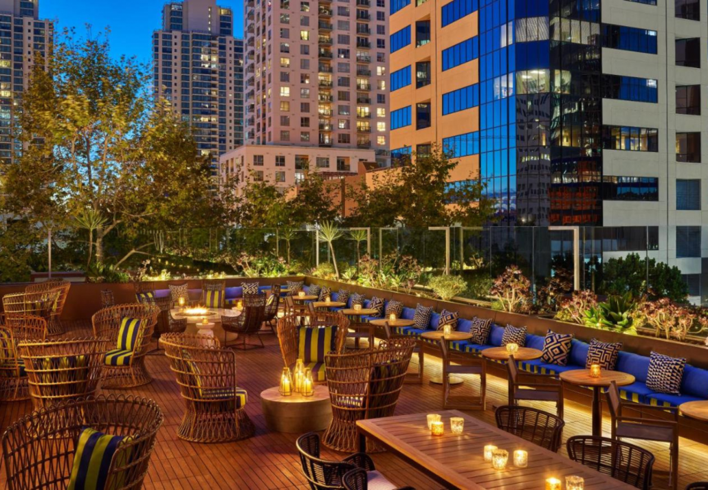 Rooftop bar of the Hotel Republic San Diego, Autograph Collection, in San Diego, California.