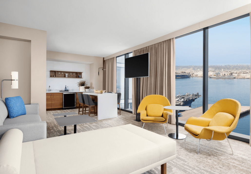 Oceanfront suite of the InterContinental San Diego.