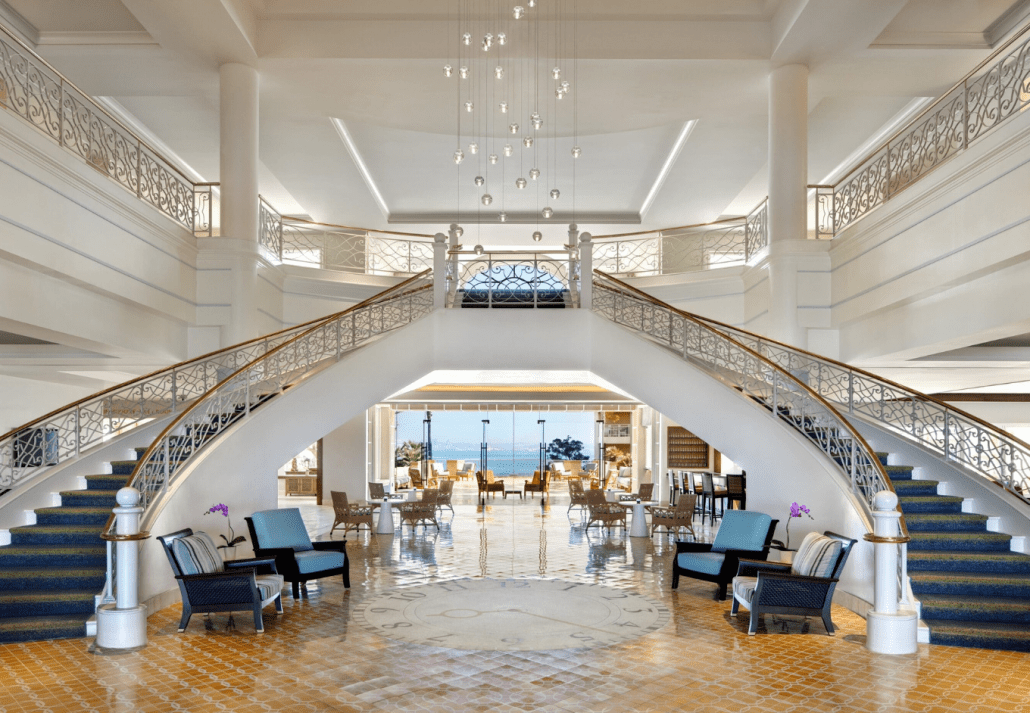Lobby of the Loews Coronado Bay Resort, in San Diego, California.