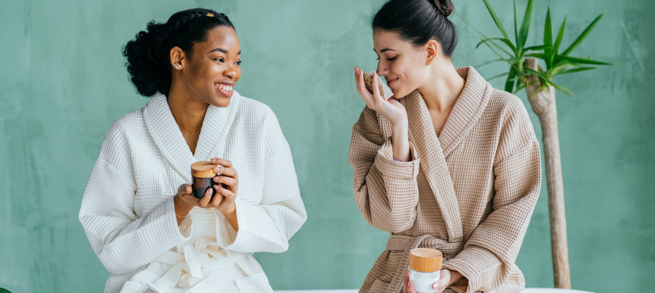 Two women at a spa