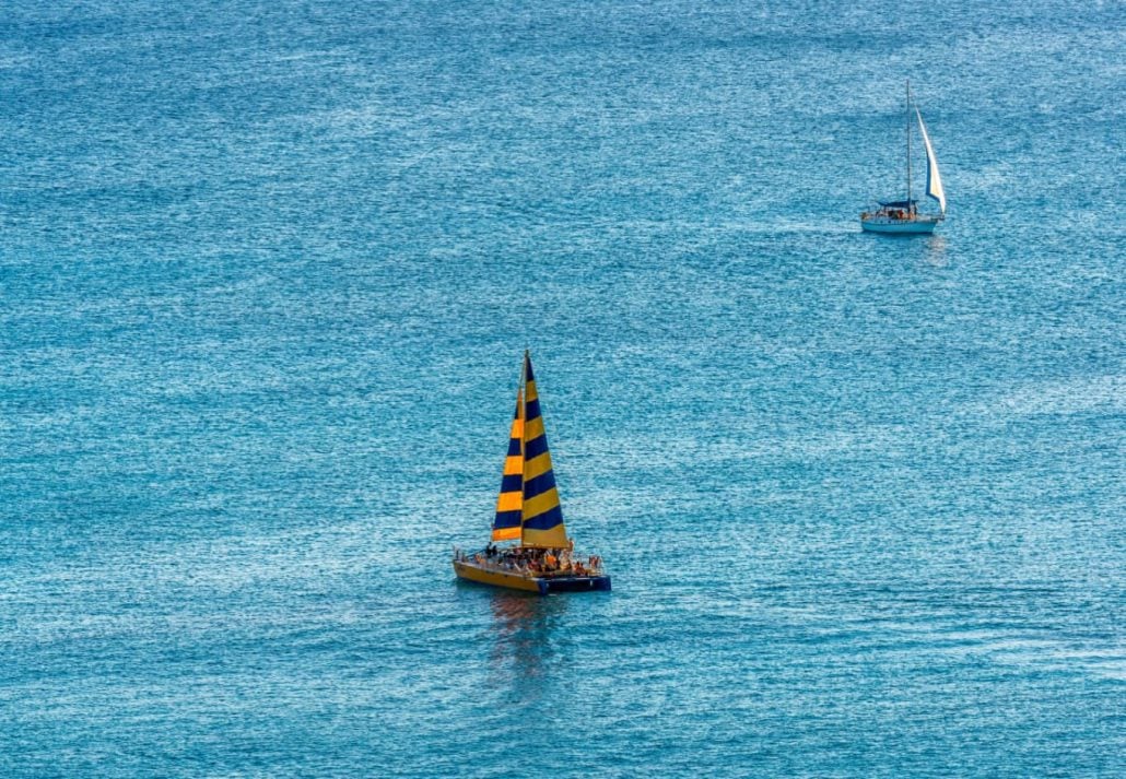 sailing boats near Honolulu