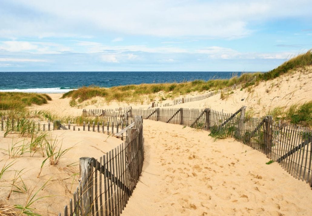 sandy beach in Cape Cod