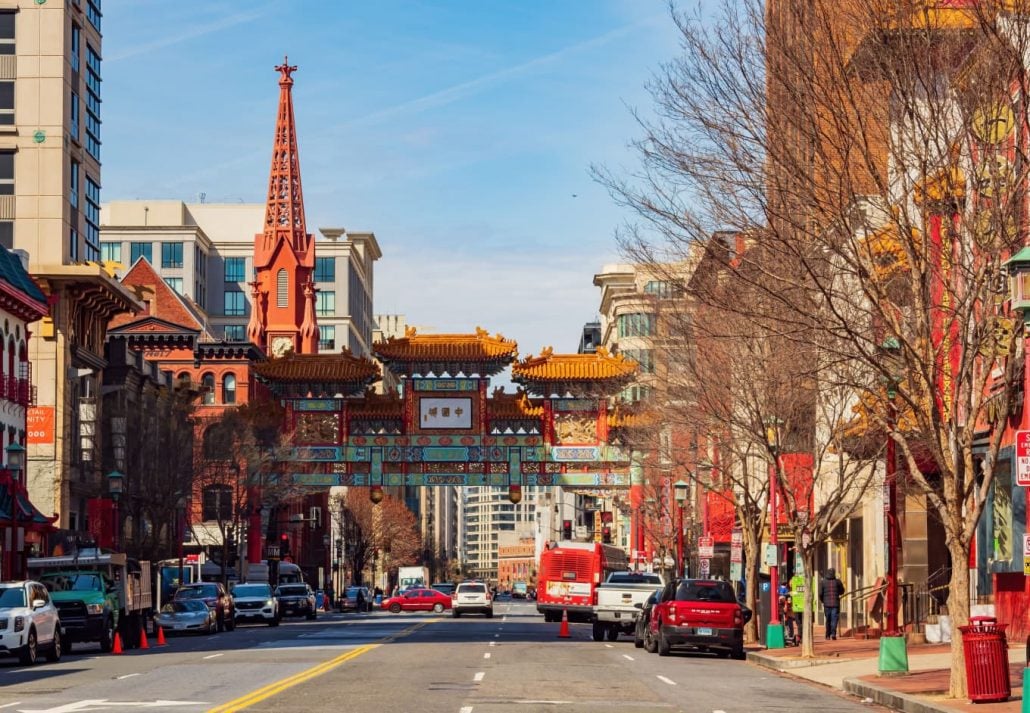 an entrance to Chinatown, DC