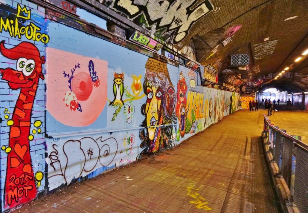 London's longest legal graffiti wall.