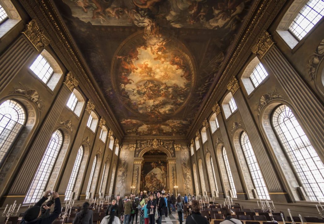 The Painted Hall At The Old Royal Naval College, London, England.