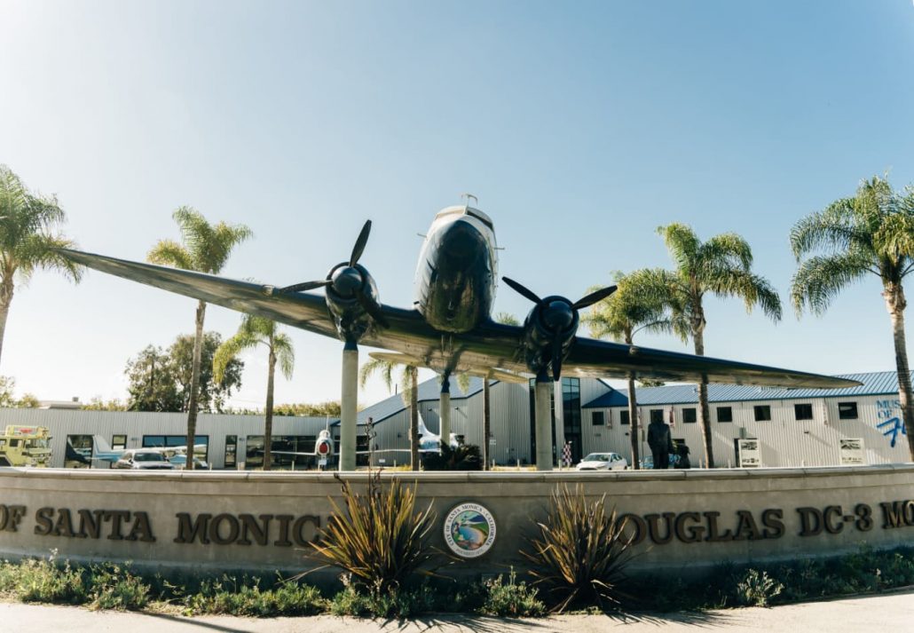 Santa Monica Airport, California.