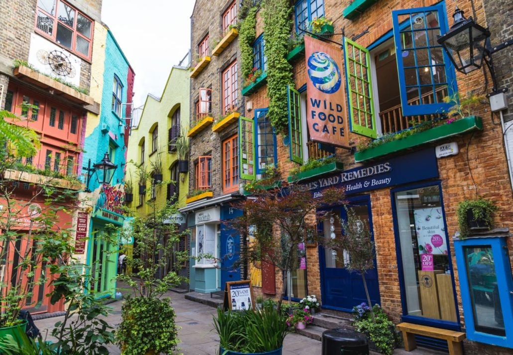 Best Neighborhoods in London - Neal's Yard, in London, UK.