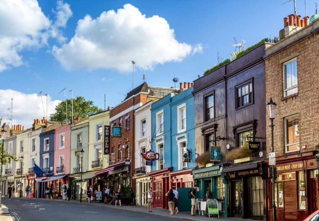 Best Neighborhoods in London - Colorful houses in Notting Hill, London, UK.