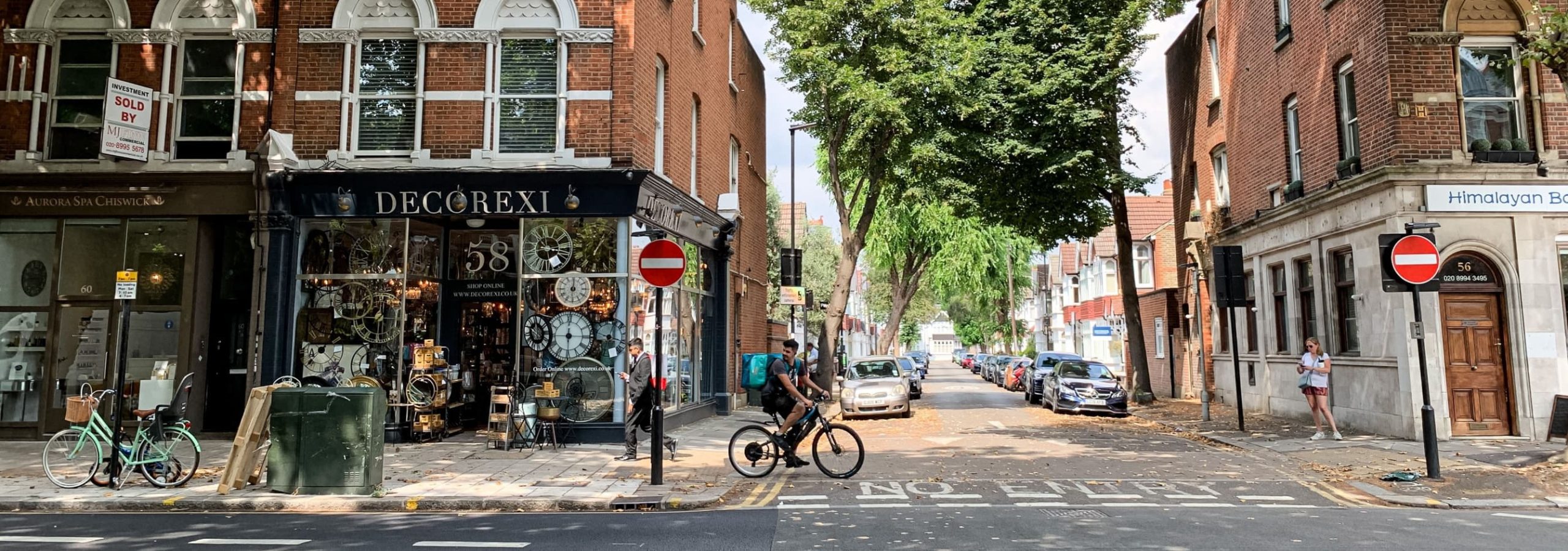 Best neighborhoods in London - Chiswick High Road shops and restaurants, West London, England, UK.