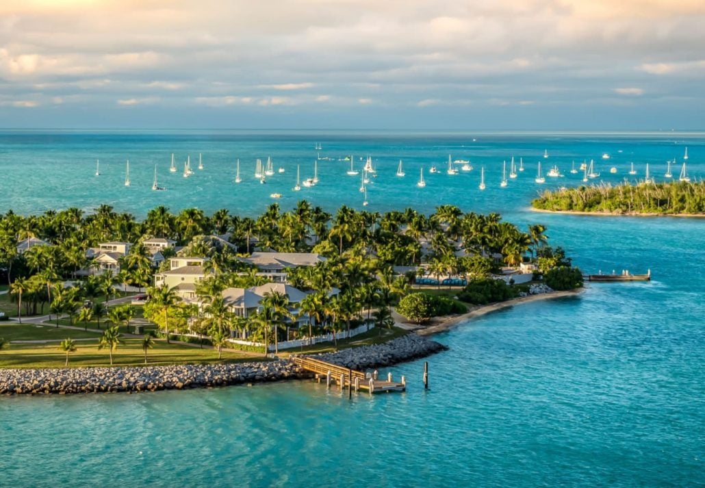 Key West Sunset Key and Wisteria Island, in Florida.