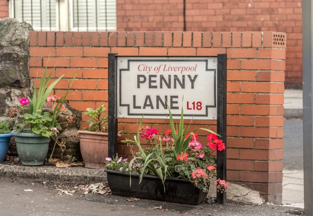 Penny Lane in Liverpool