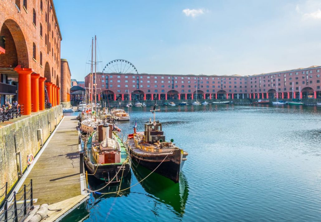 Royal Albert Dock with boats in the water