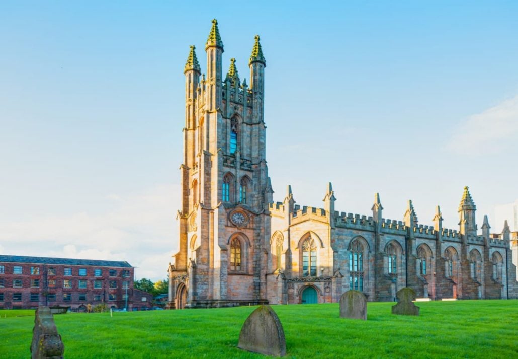 The Manchester Cathedral, in Manchester, England.