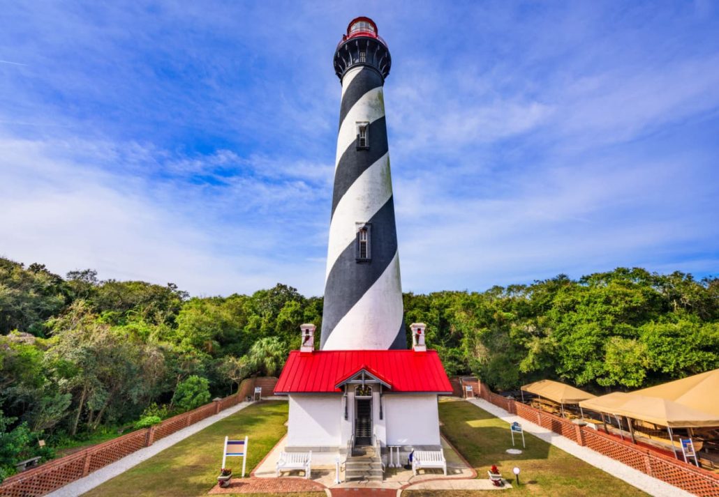 The St. Augustine Lighthouse & Maritime Museum, in St.Augustine, Florida.