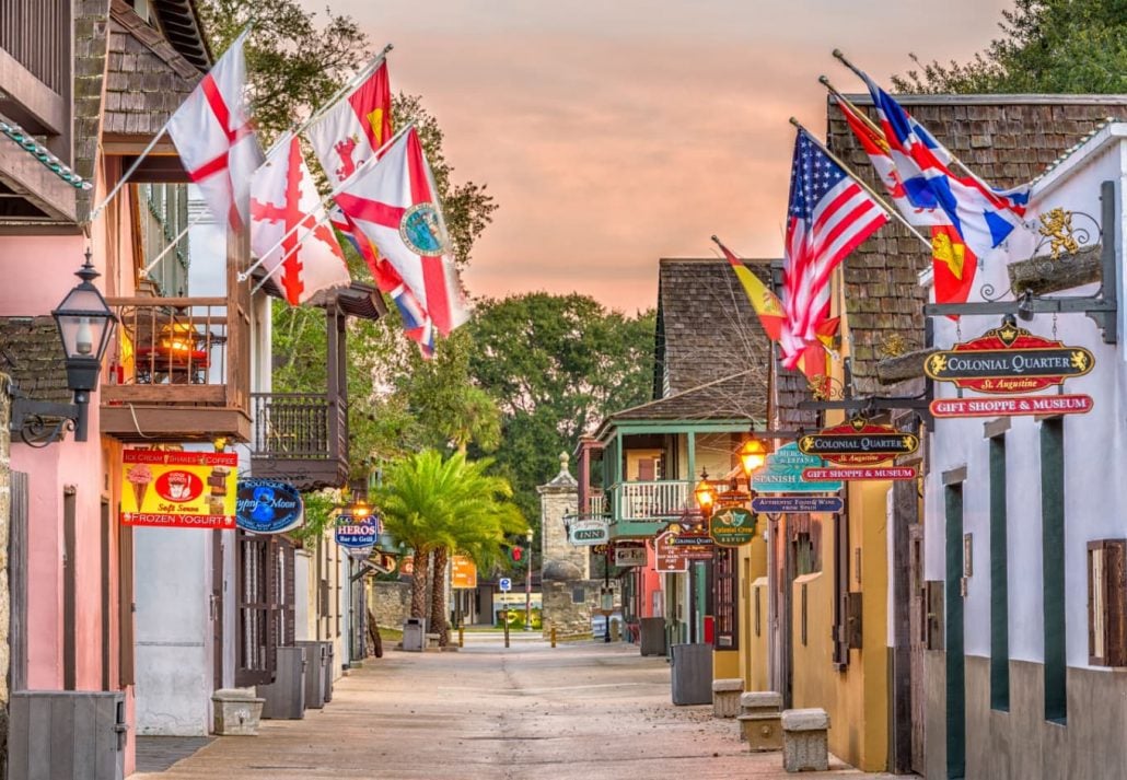 St. George Street, in St. Augustine, Florida.