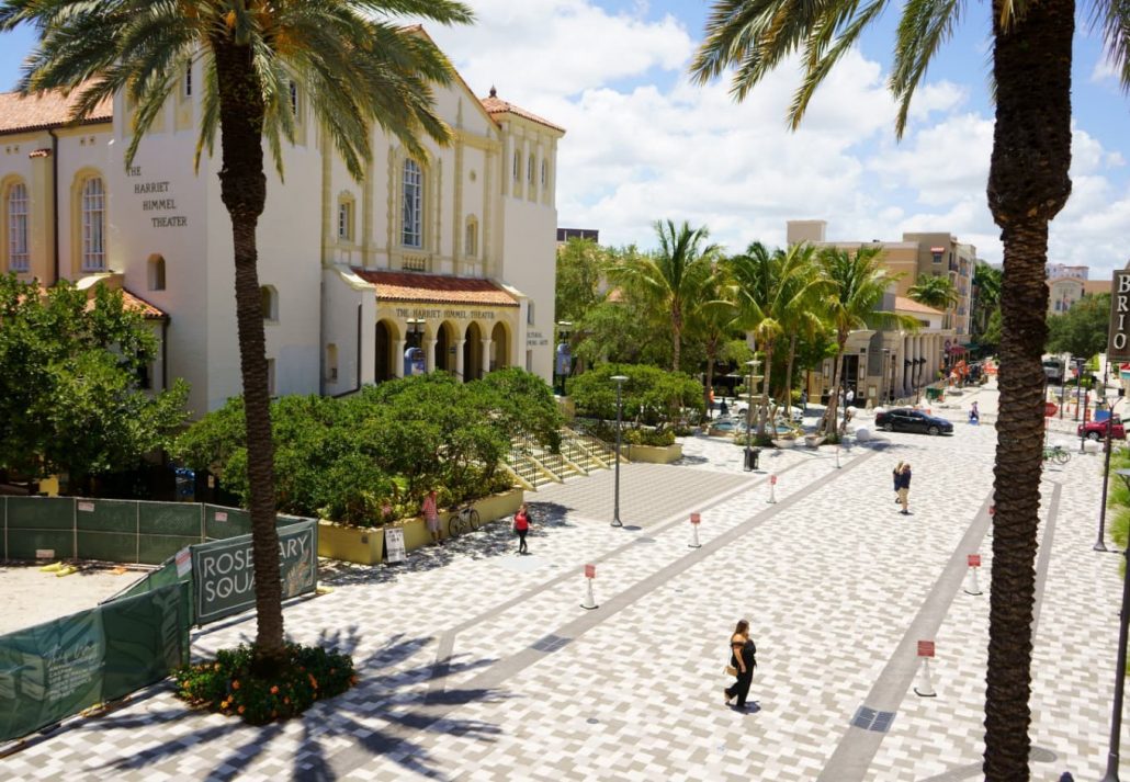 Rosemary Square in West Palm Beach, Florida, USA.