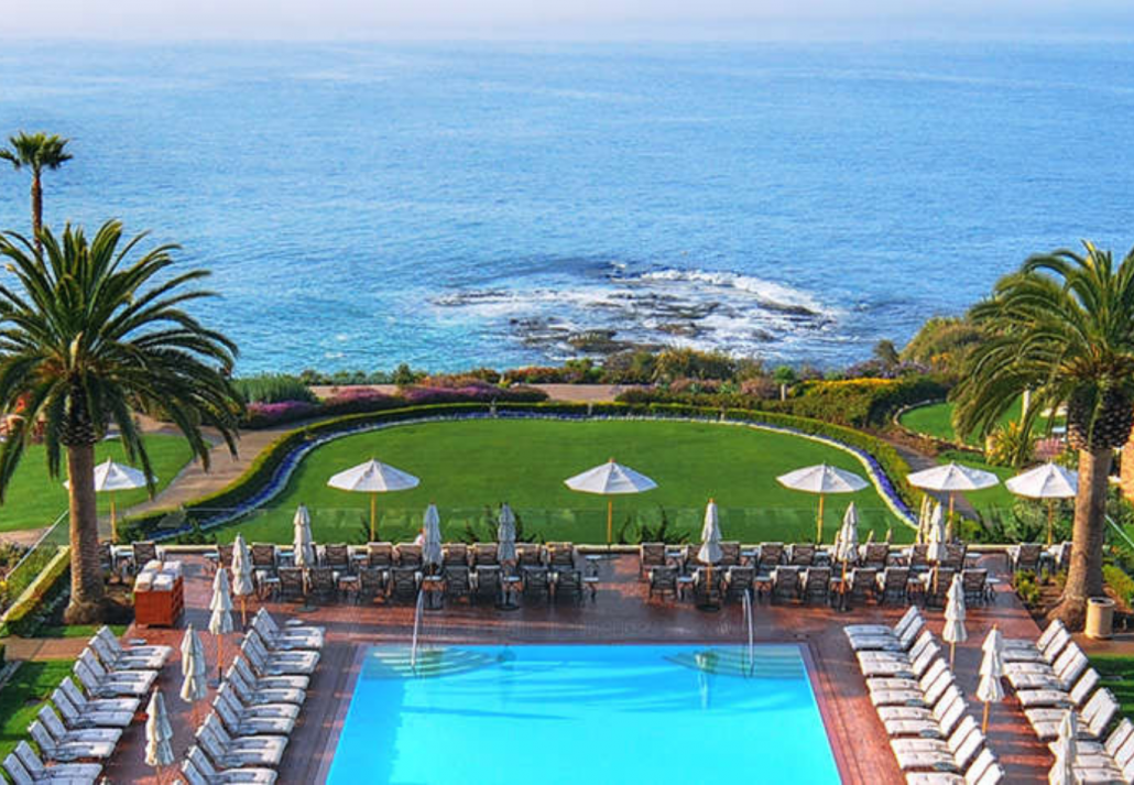 Montage Laguna Beach swimming pool, in Laguna Beach, California.
