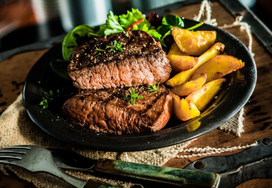 grilled steak on a plate