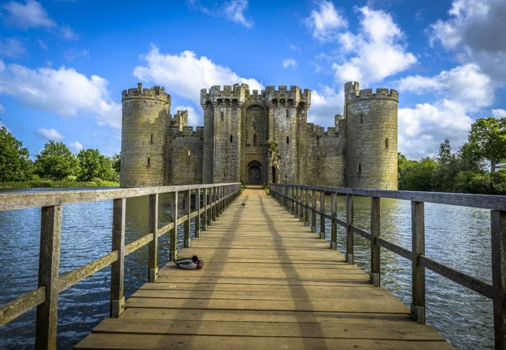 Bodiam Castle, East Sussex, England.