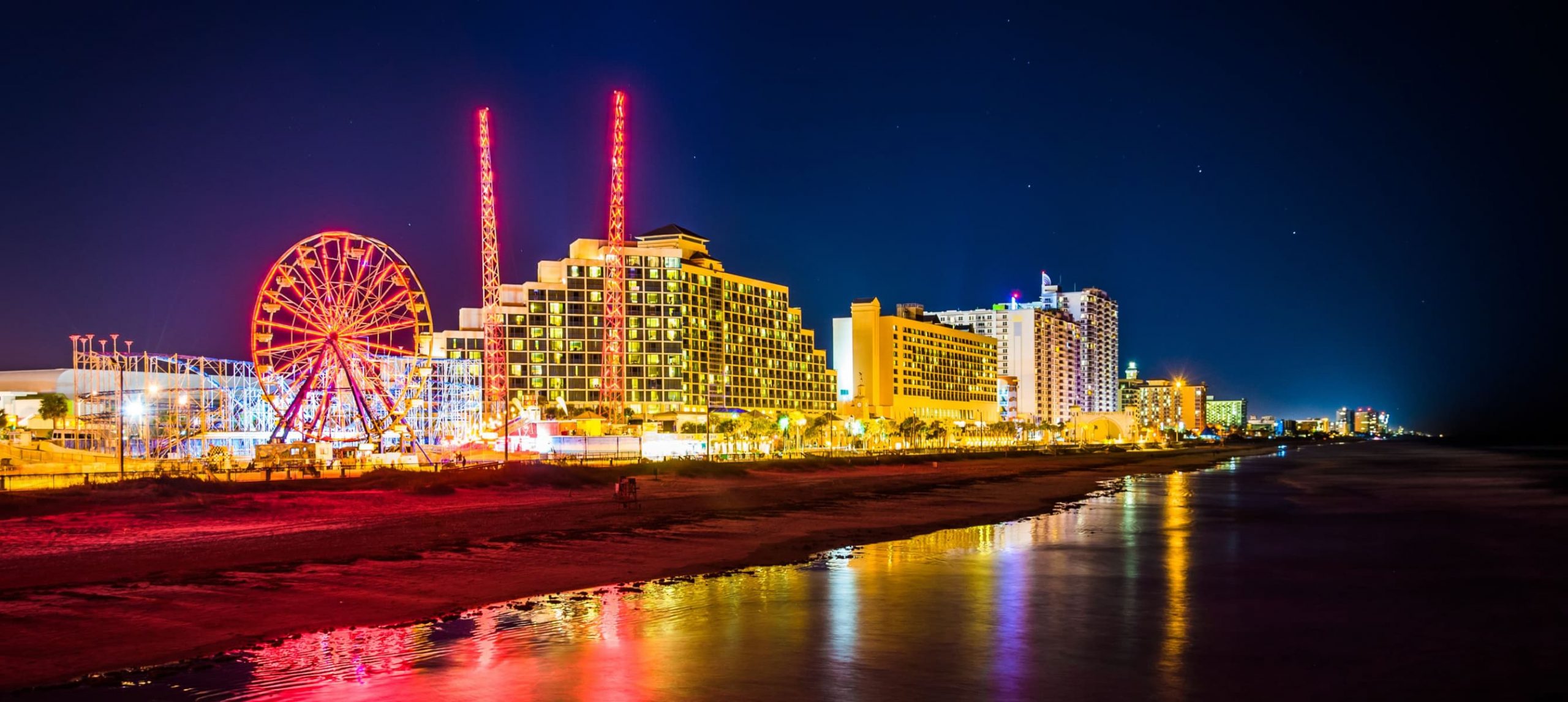 Daytona Beach Boardwalk at night