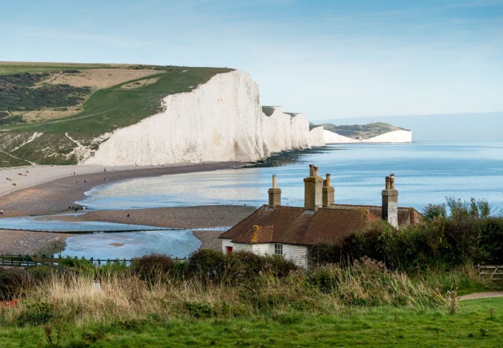 Seven Sisters Chalk Cliffs, in Scotland.