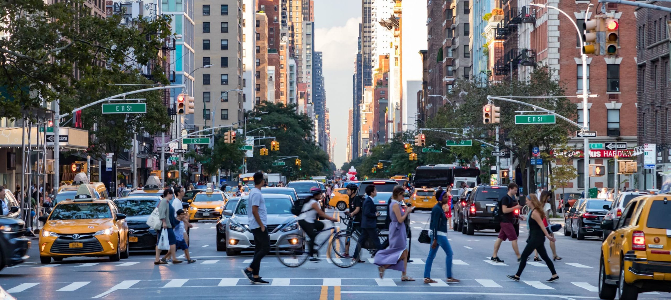 people walking in NYC