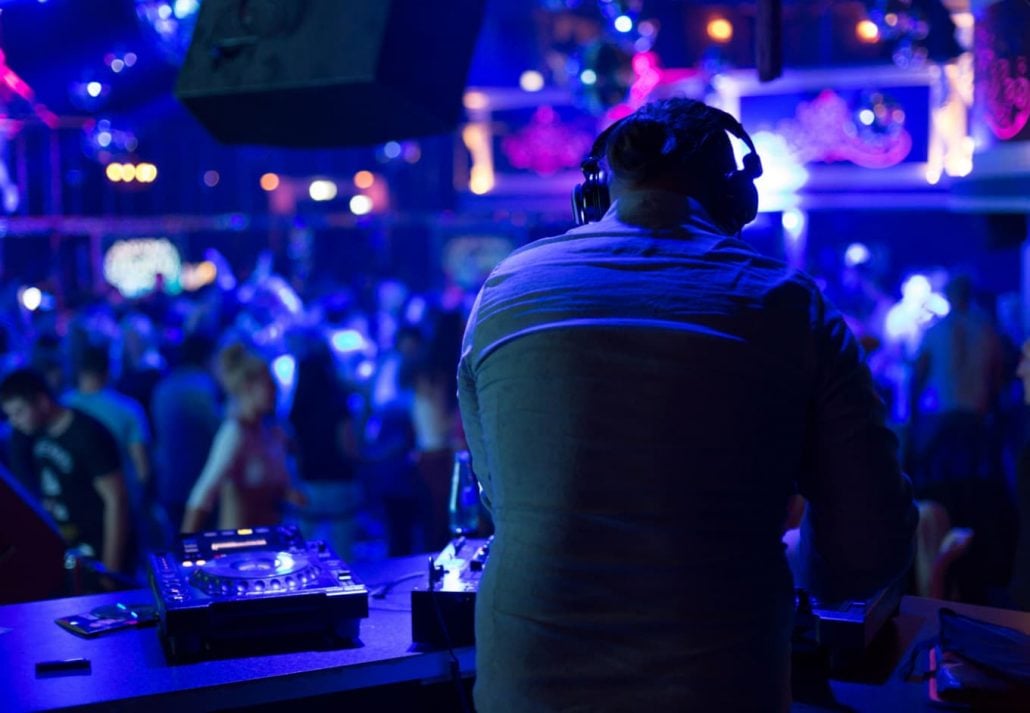 DJ playing at a club