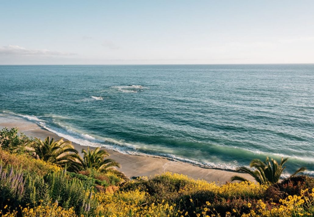 The  Treasure Island Beach Park, in Laguna Beach, California.