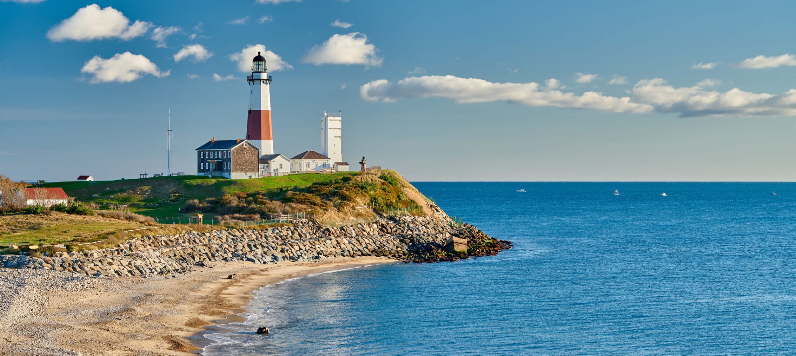 The Montauk Lighthouse, in Montauk, New York.