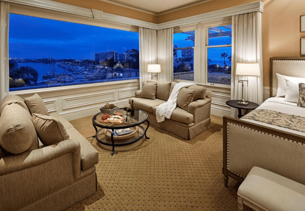 Beachfront suite at the Glorietta Bay Inn Coronado Island, San Diego, California.