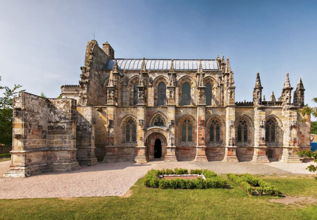 Rosslyn Chapel, in Scotland, UK.