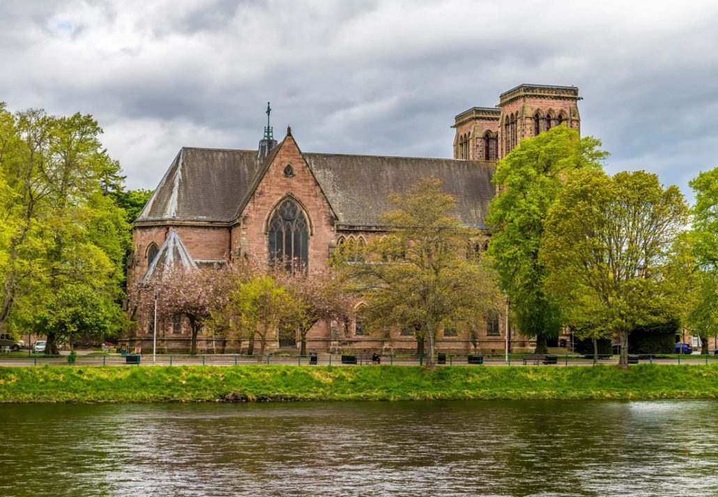 Inverness Cathedral, in Inverness, Scotland.