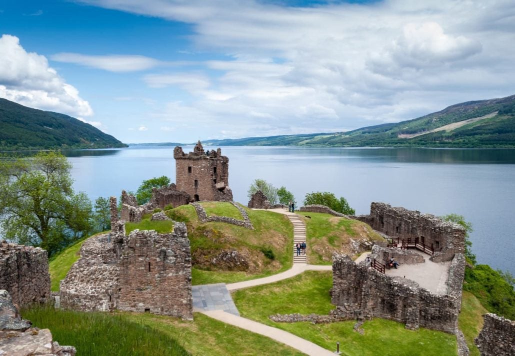 Urquhart Castle, in Inverness, Scotland.