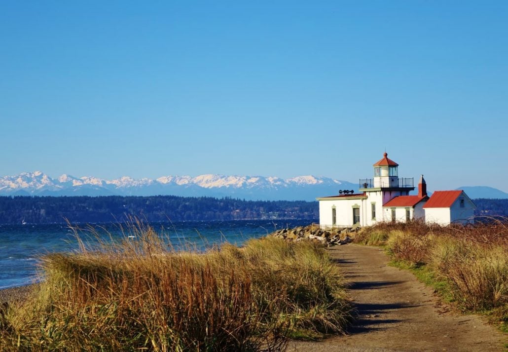 a lighthouse at Discovery Park