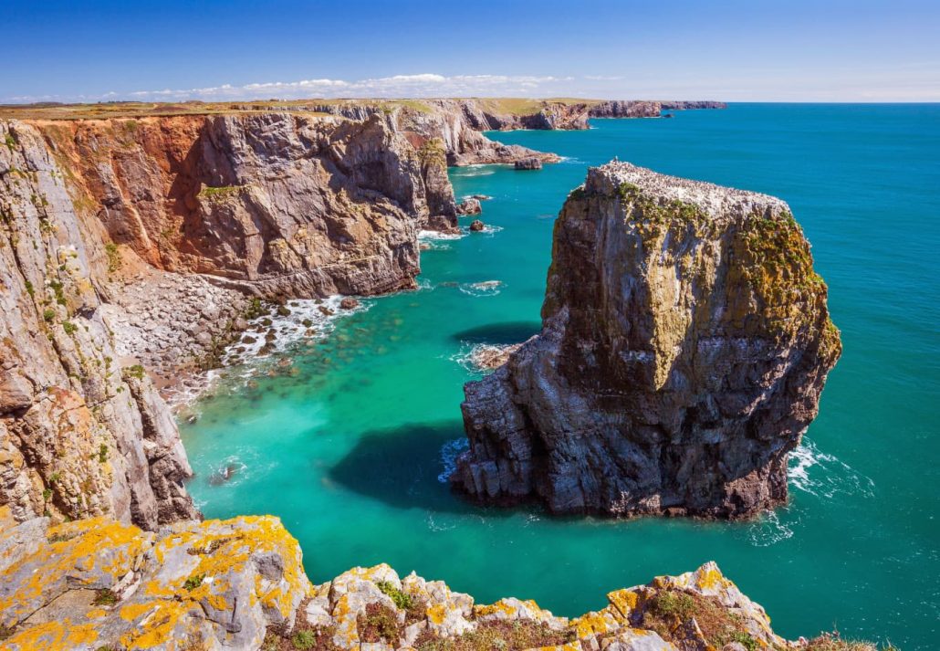Stack Rocks, Pembrokeshire Coast National Park, Wales, UK.