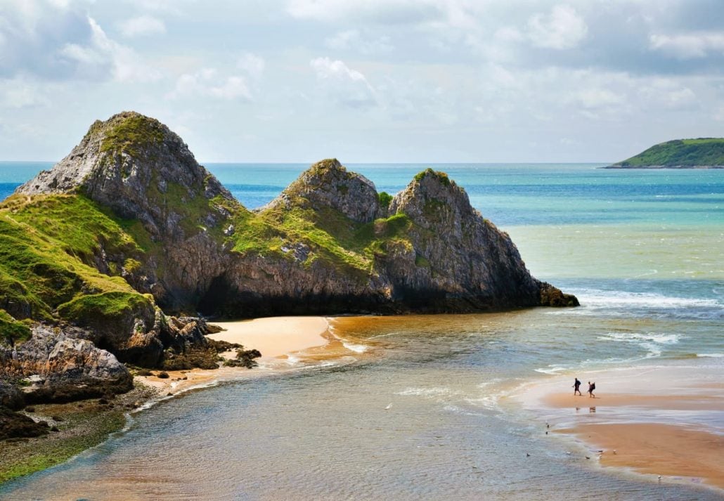 Three Cliffs Bay, Gower, Wales, Swansea, UK.