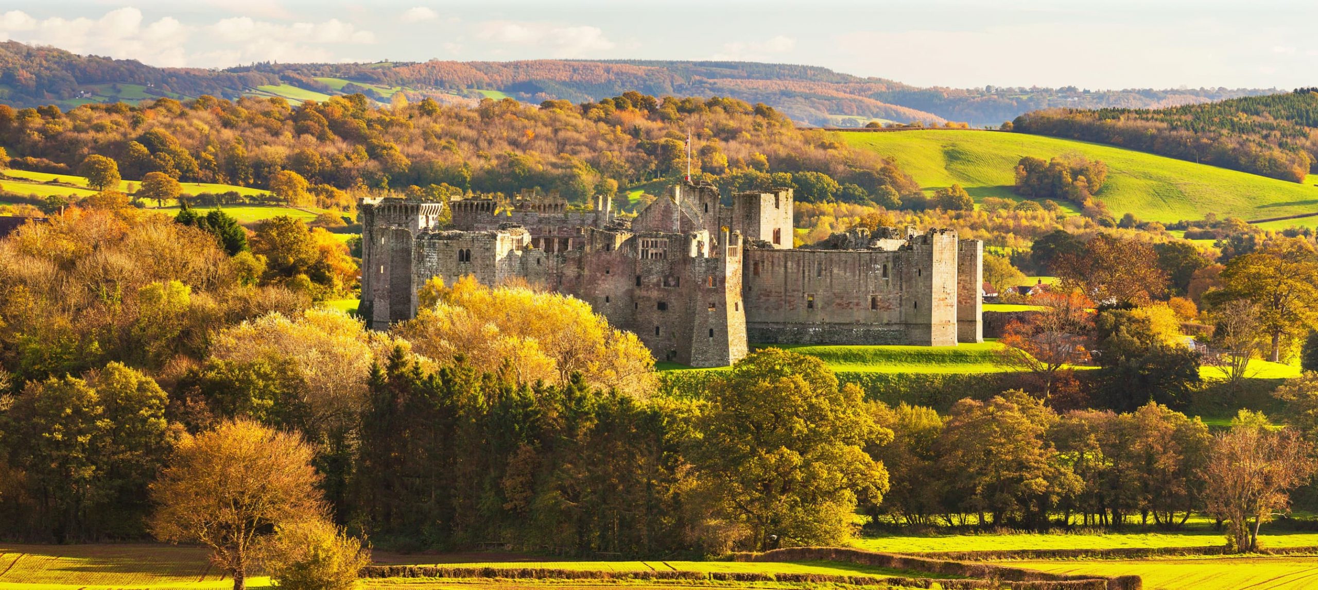 Raglan Castle, Wales, UK.