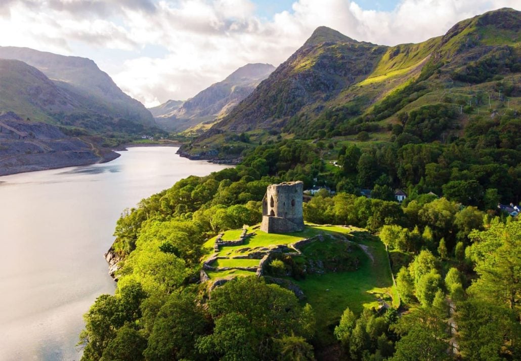 one of the best castles in Wales known as Dolbadarn Castle - Llanberis Pass - Wales, UK.