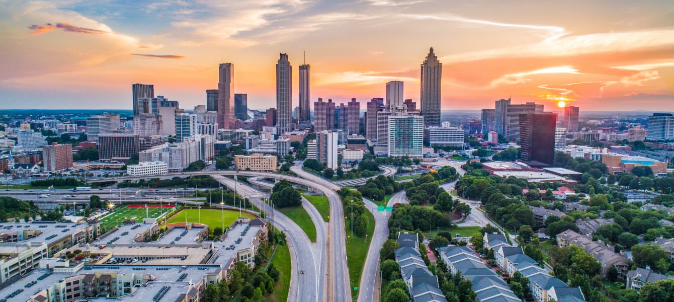 atlanta sunset skyline